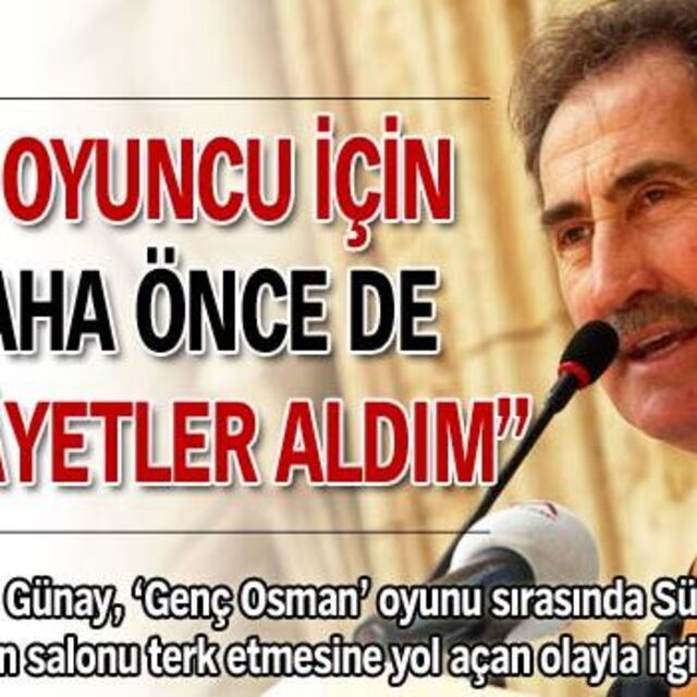 'O oyuncu için daha önce de şikâyetler aldım'