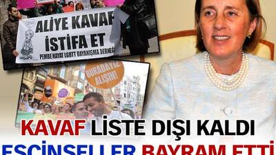 Kavaf liste dışı, eşcinseller bayram ediyor!