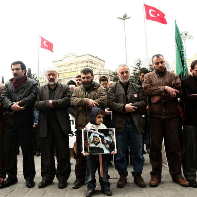 İstanbul'da Suriye protestosu!
