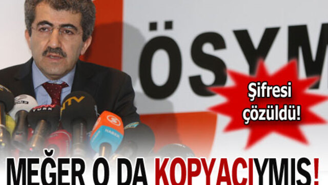 ÖSYM başkanı da kopyacı çıktı!