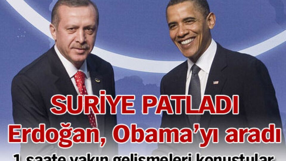 Erdoğan'dan Obama'ya Suriye telefonu