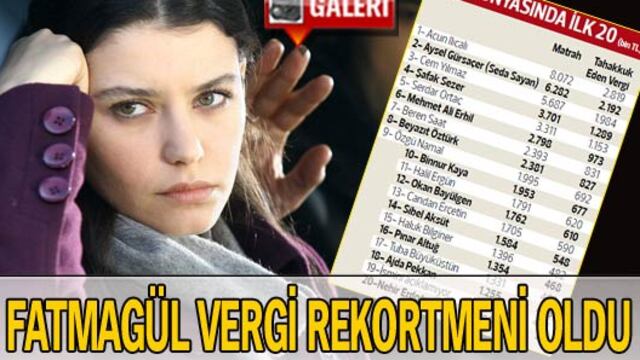 Fatmagül vergi rekortmeni yaptı GALERİ