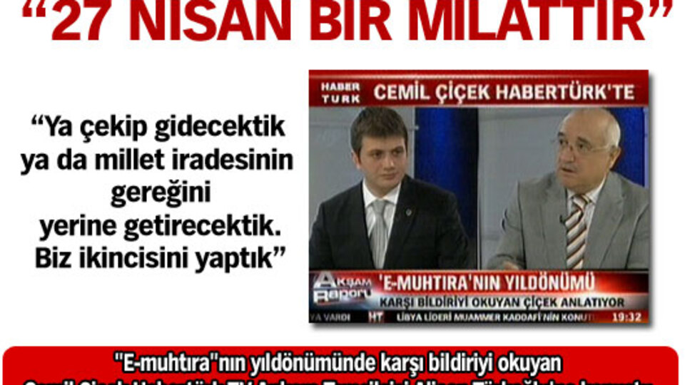 "27 Nisan bir milattır"