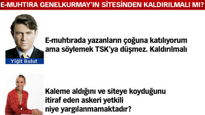 E-muhtıra Genelkurmay'ın web sitesinden kaldırılmalı mı?