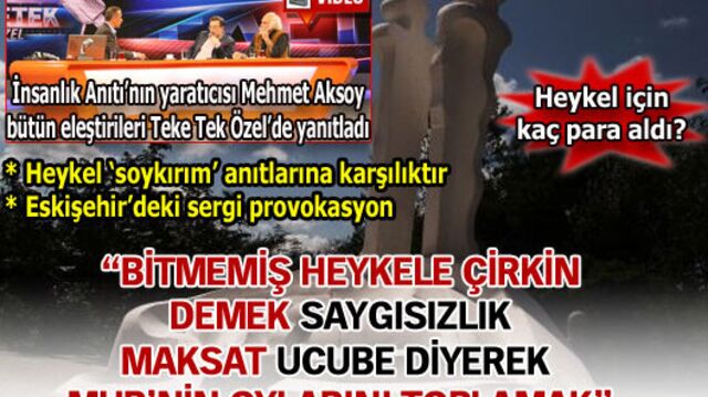"Bitmemiş heykele 'çirkin' demek saygısızlık"