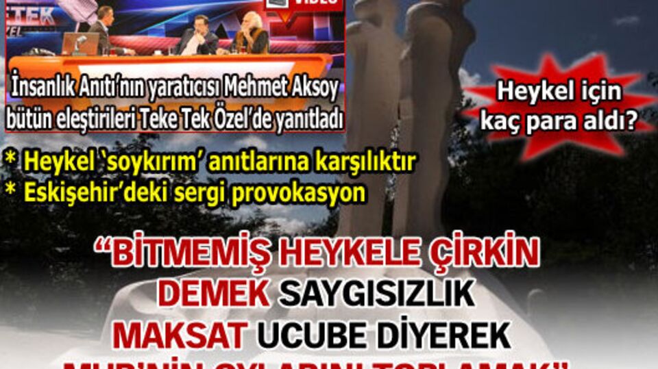 "Bitmemiş heykele 'çirkin' demek saygısızlık"