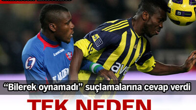 Tek neden sakatlık!