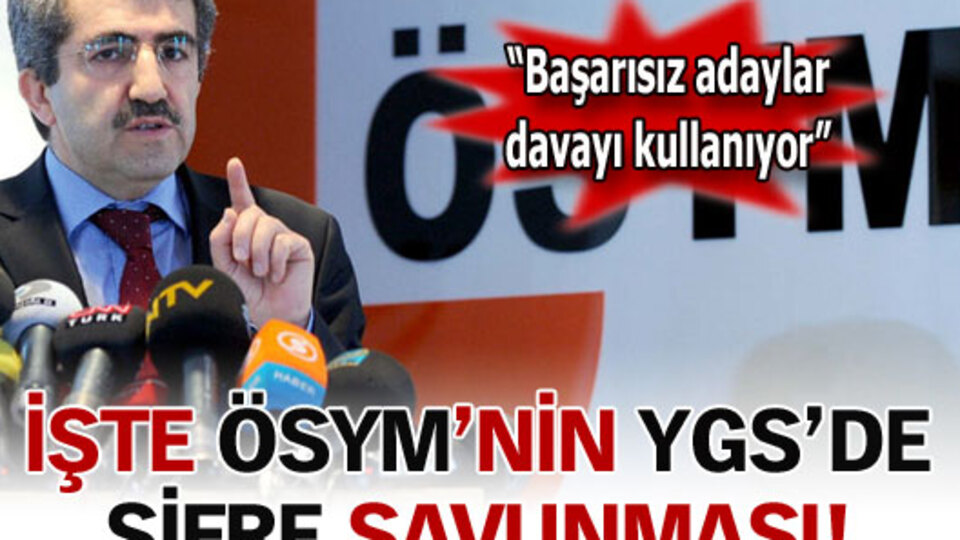 İşte ÖSYM'nin YGS'de şifre savunması!