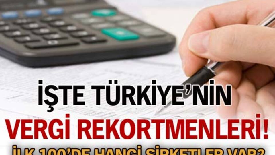 İşte Türkiye'nin vergi rekortmeni!