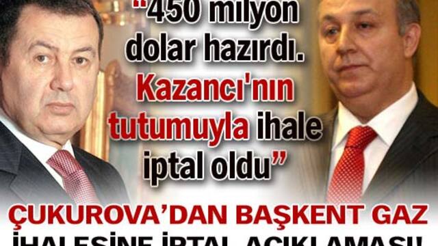 Çukurova'dan Başkent Gaz ihalesine iptal açıklaması!