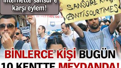 10 kentte sansür eylemi!