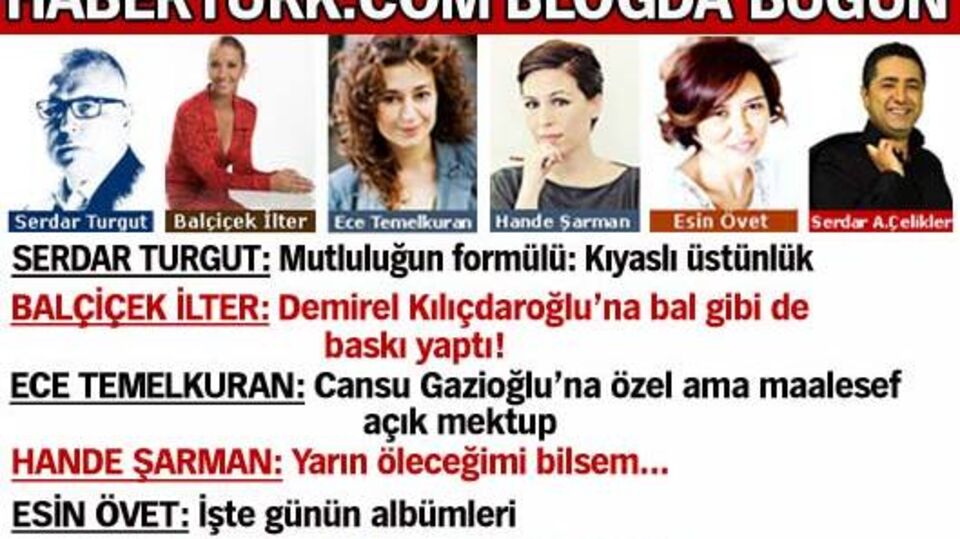 HABERTURK.COM BLOG'TA BUGÜN