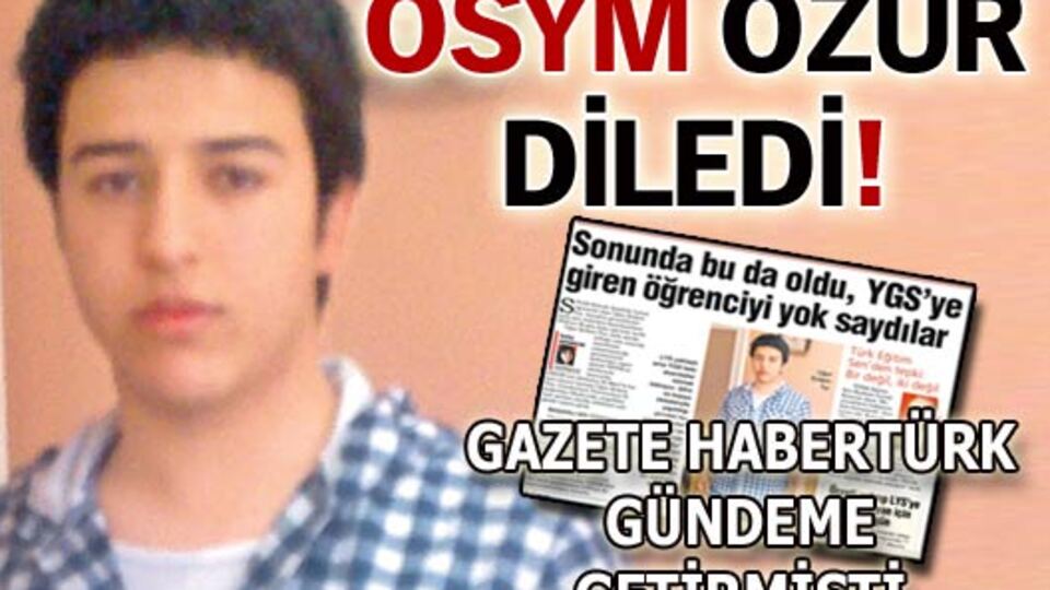 ÖSYM'den özür!