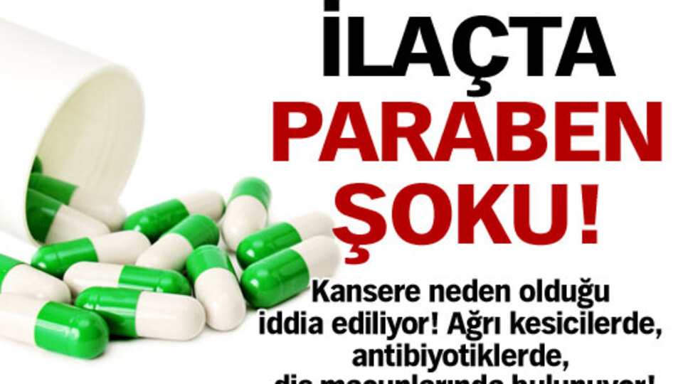 İlaçta Paraben şoku!