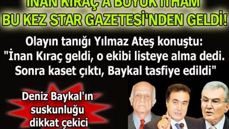 İnan Kıraç'a büyük itham bu kez Star Gazetesi'nden geldi!