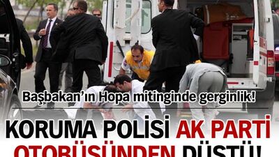 Başbakan'ın Hopa mitinginde gerginlik!