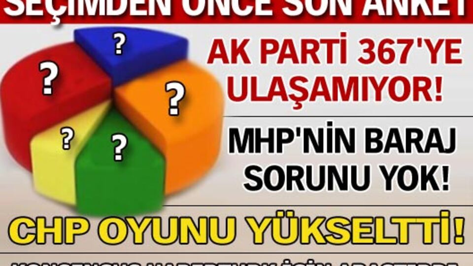 Seçimden önce son anket!