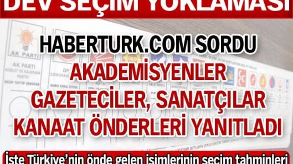HABERTURK.COM'dan dev seçim yoklaması