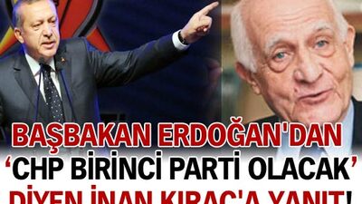 Erdoğan'dan İnan Kıraç'a yanıt!