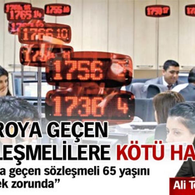 Kadroya geçen sözleşmeliye kötü haber!