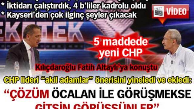 Kılıçdaroğlu Teke Tek'te