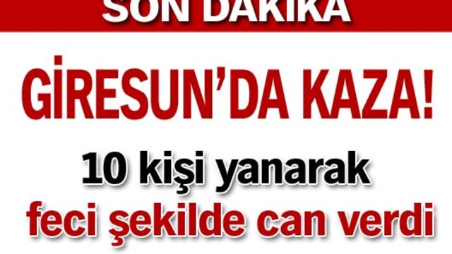 Giresun'da kaza!