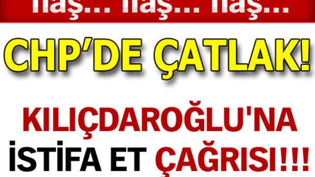 CHP'de ilk çatlak!