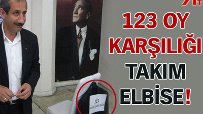 123 oy karşılığı takım elbise!