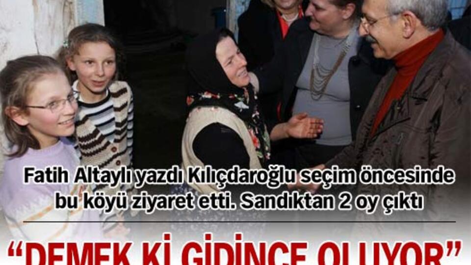"Demek ki gidince oluyor"