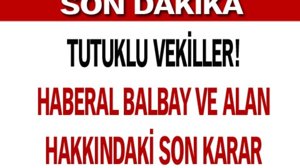 Haberal, Balbay ve Alan hakkında karar!