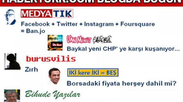 HABERTURK.COM BLOG'TA BUGÜN