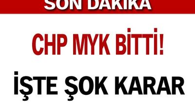 CHP kararını verdi!
