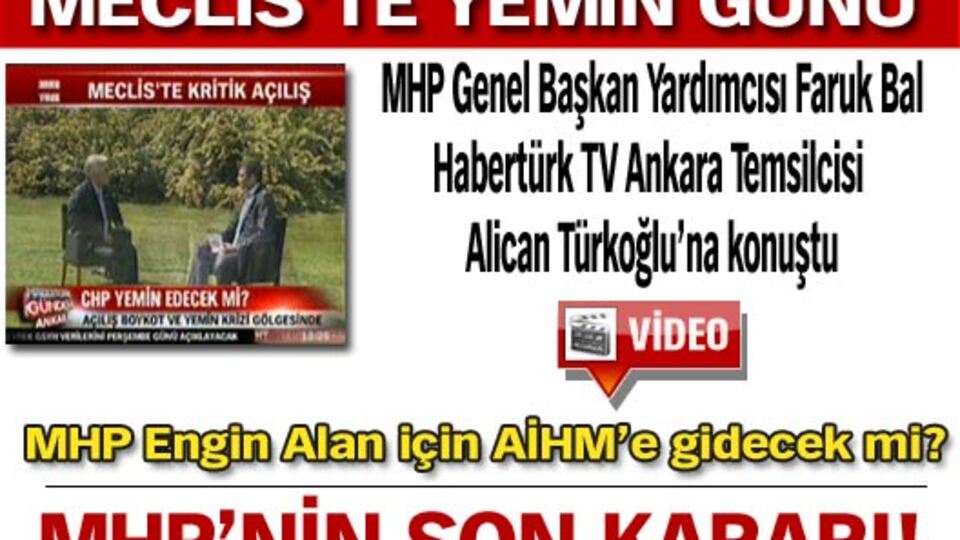 MHP'nin son kararı!