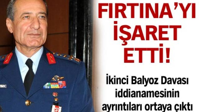Balanlı Fırtına'yı işaret etti!