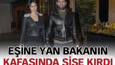 Eşine yan bakanın kafasında şişe kırdı