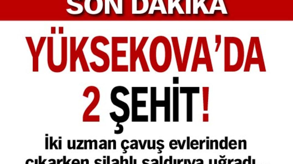Yüksekova'da 2 şehit!