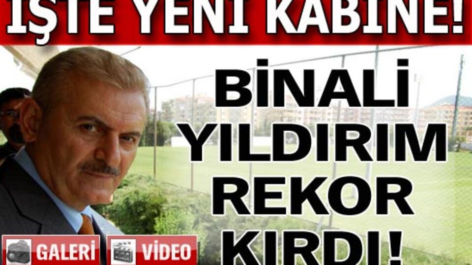 Binali Yıldırım'dan rekor!
