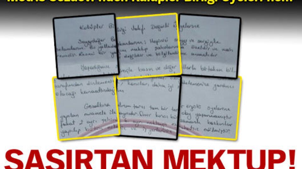 Şaşırtan mektup!