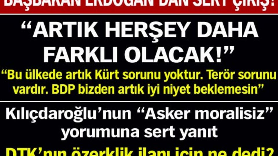 Başbakan'dan çok sert sözler!