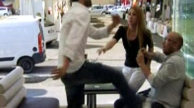 'Şanslı Masa'da dayak şoku! VİDEO