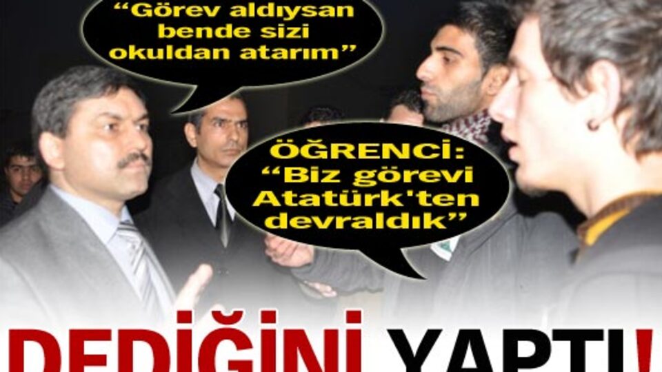 Rektör dediğini yaptı!