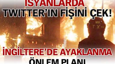 İngiltere'de ayaklanma önlemi: twitter'ı kapatmak