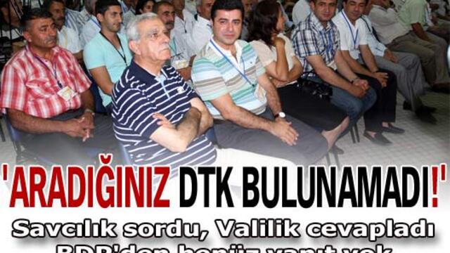 'Aradığınız DTK bulunamadı!'