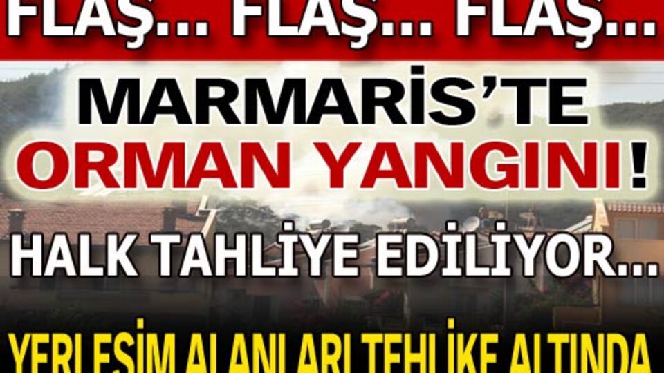 Marmaris'te orman yangını!