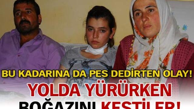Yolda yürürken boğazını kestiler!