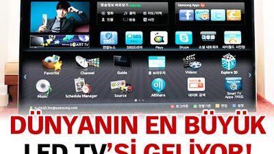 İki metrelik en büyük LED TV'si geliyor!