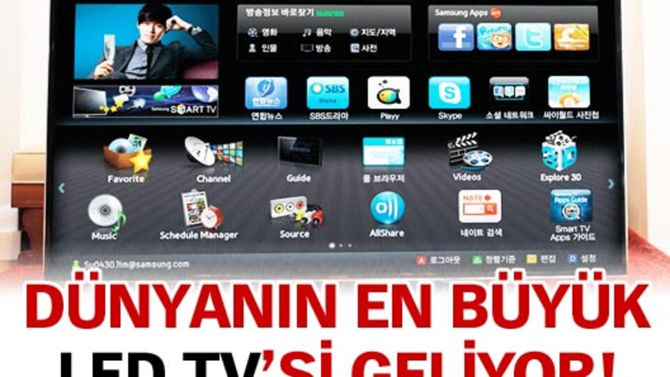 İki metrelik en büyük LED TV'si geliyor!