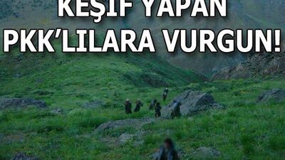 Keşif yapan PKK'lılara vurgun!