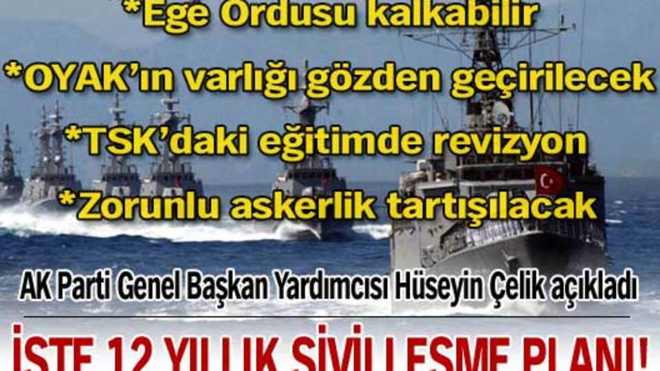 İşte 12 yıllık sivilleşme planı!