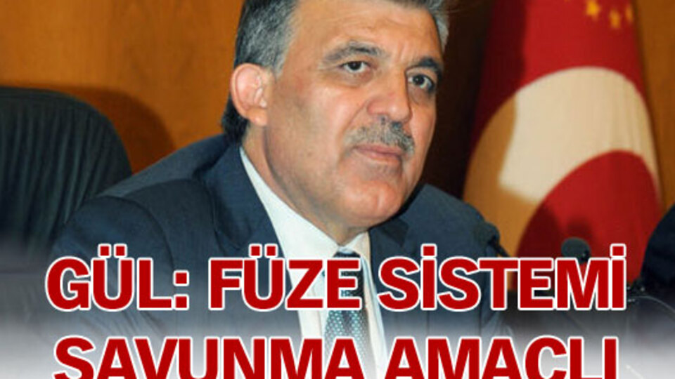 "Füze sistemi savunma amaçlı"